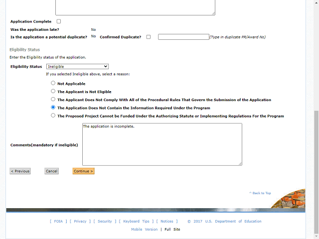 Screen image of this step