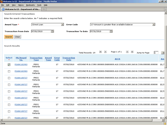 Screen image of this step