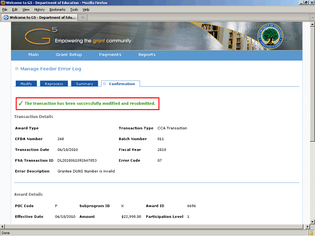 Screen image of this step