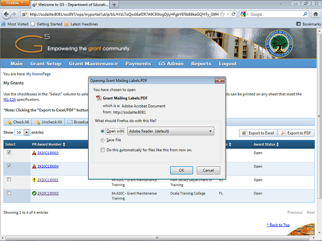 Screen image of this step
