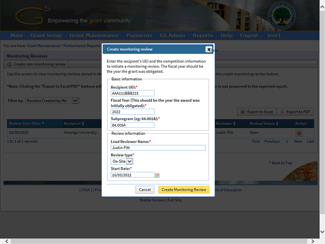 Screen image of this step