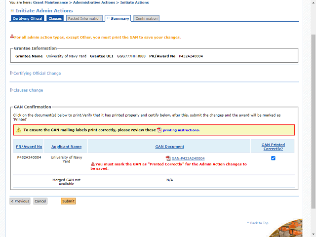 Screen image of this step