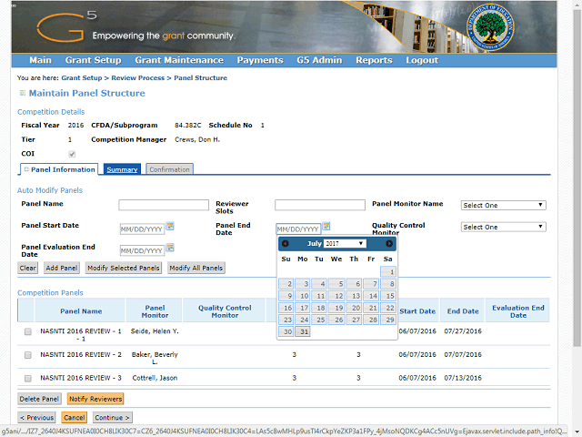 Screen image of this step