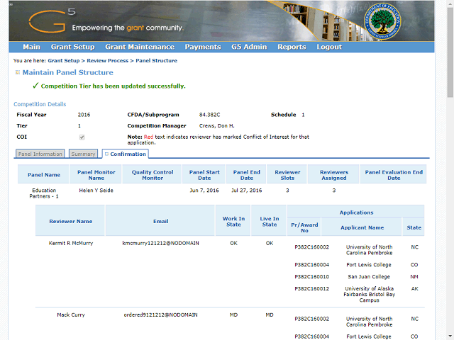 Screen image of this step