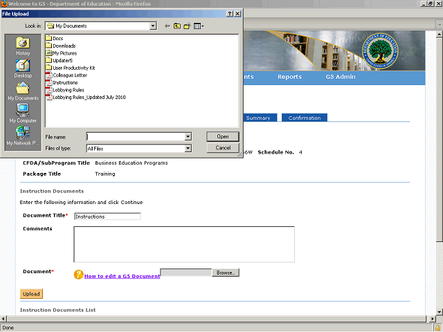 Screen image of this step