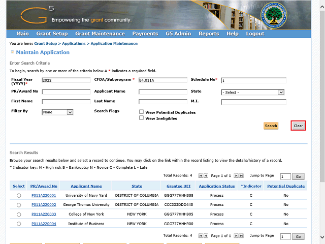 Screen image of this step
