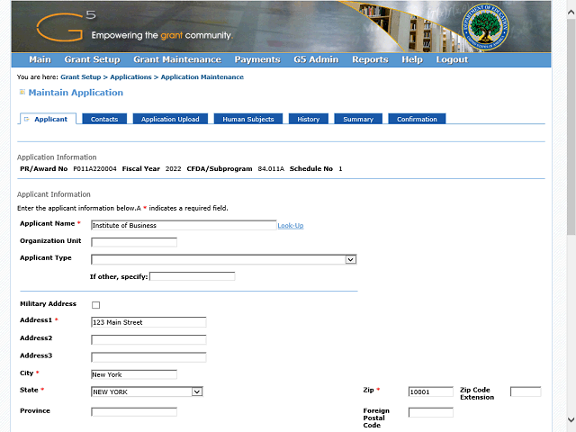 Screen image of this step