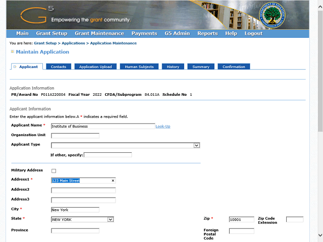 Screen image of this step