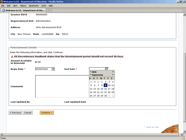 Screen image of this step