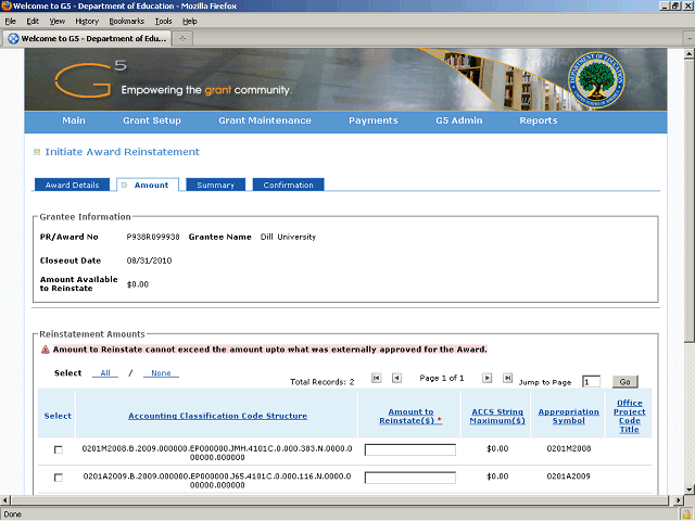 Screen image of this step