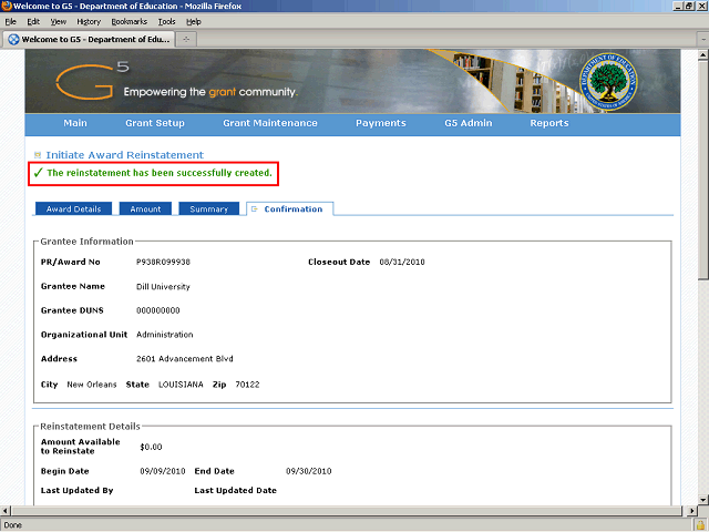Screen image of this step