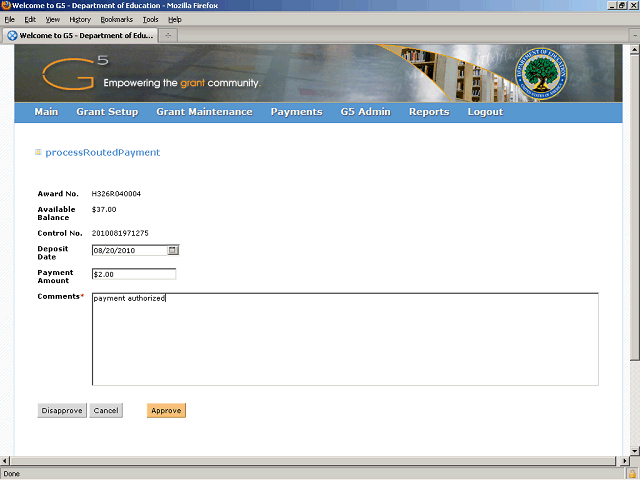 Screen image of this step