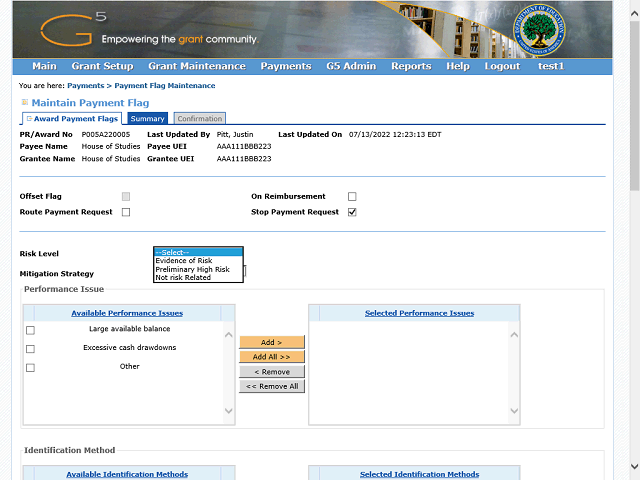 Screen image of this step