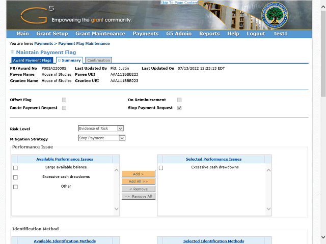 Screen image of this step