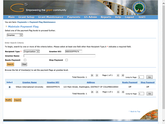 Screen image of this step