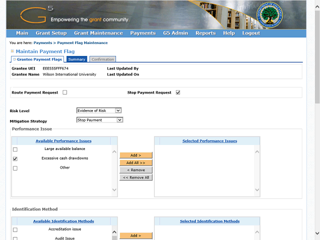 Screen image of this step