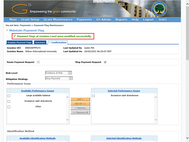 Screen image of this step