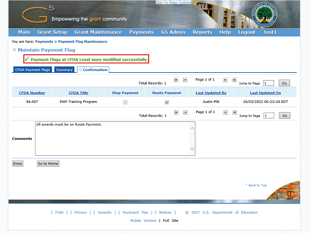 Screen image of this step
