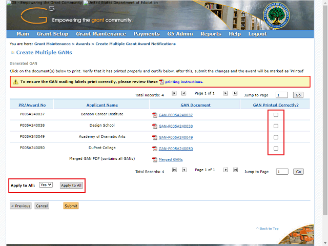 Screen image of this step