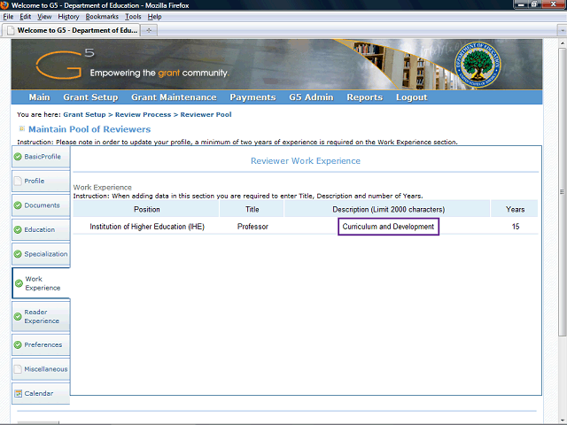 Screen image of this step