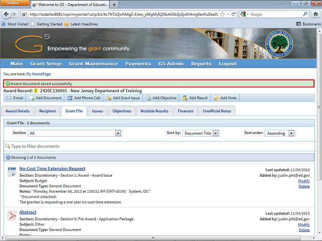Screen image of this step