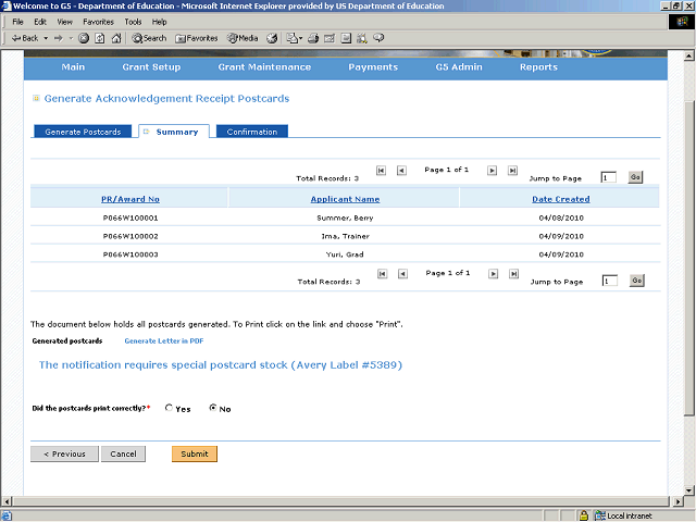 Screen image of this step