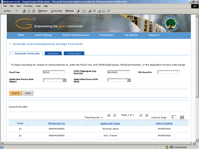Screen image of this step