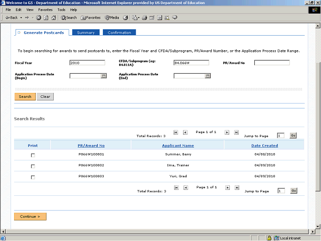 Screen image of this step
