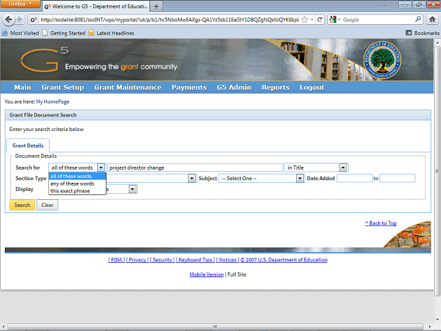 Screen image of this step