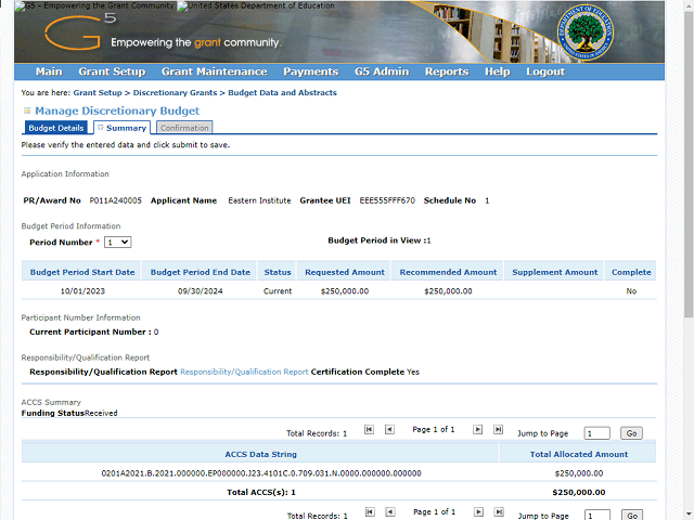 Screen image of this step