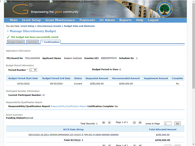 Screen image of this step
