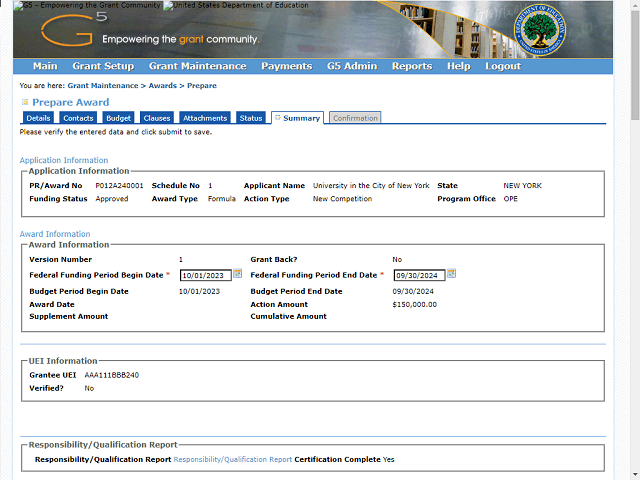 Screen image of this step
