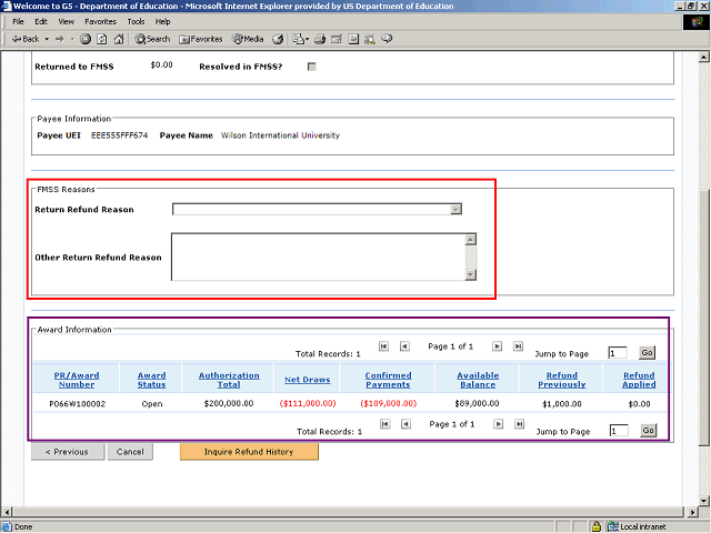 Screen image of this step